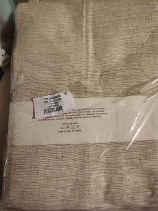 COLCHA 100% Algodón 180x260 Nueva - Natural, Gifer