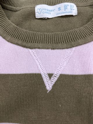 Jersey Primark Rayas ,marron  y sosa Talla S