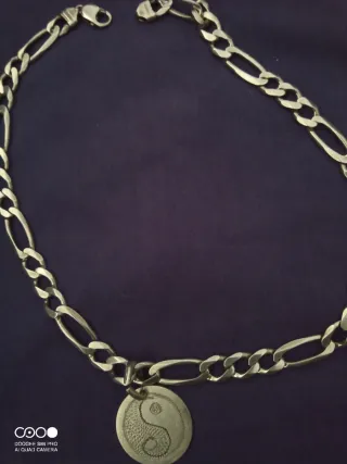 Cadena de plata con colgante Yin Yang