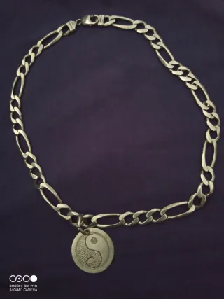 Cadena de plata con colgante Yin Yang