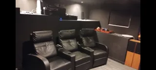 Sillón de cine de polipiel piel negro