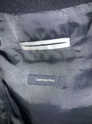 Abrigo Hugo Boss Negro Paño