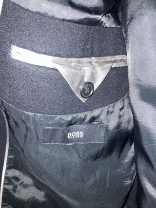 Abrigo Hugo Boss Negro Paño