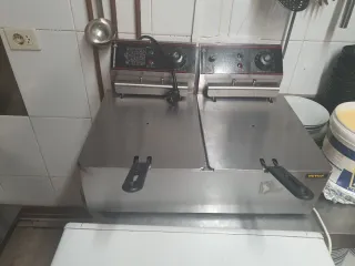 Freidora Eléctrica Profesional Doble