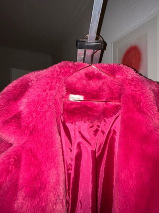 Abrigo pelo rosa Storets