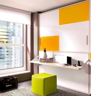 CAMA ABATIBLE CON ESCRITORIO Y ARMARIO RIMOBEL