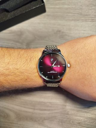 Reloj Poedagar Clásico Púrpura Nuevo