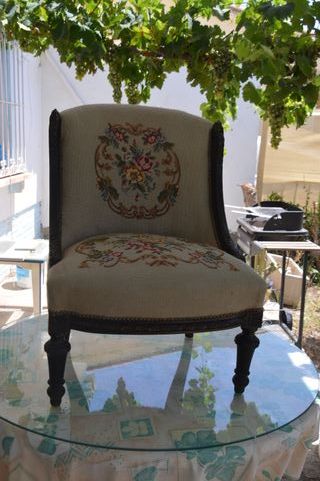 Butaca Descalzadora Tapizada Floral