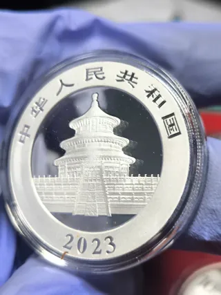 Moneda 1 Onza Plata  PANDA 2023