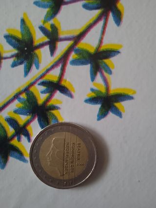 Moneda 2€ Beatrix 2000 Países Bajos error acuñacio