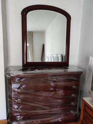 Enorme espejo madera maciza