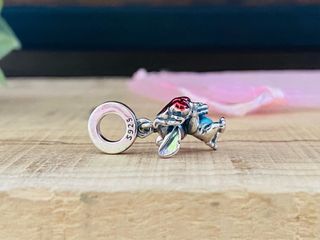 Charm Stitch Romántico con Rosas Rojas | Plata