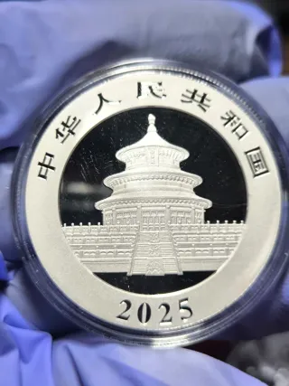 Moneda 1 Onza Plata PANDA 2025