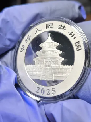 Moneda 1 Onza Plata PANDA 2025