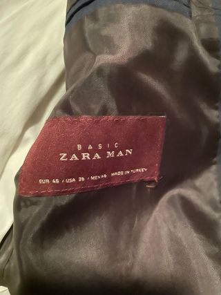 Traje Zara Azul Marino