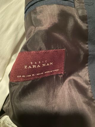 Traje Zara Azul Marino