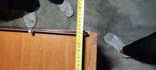 Mueble bajo lavabo madera con cristal