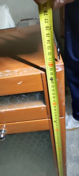 Mueble bajo lavabo madera con cristal