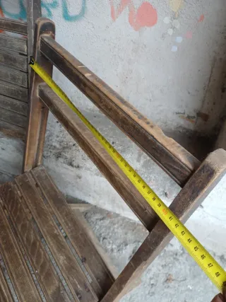 Sillas plegables antiguas de madera