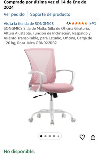 Silla de escritorio. Marca SONGMICS.