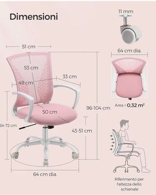 Silla de escritorio. Marca SONGMICS.