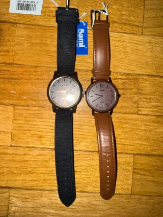 Relojes Sami Negro y Marrón