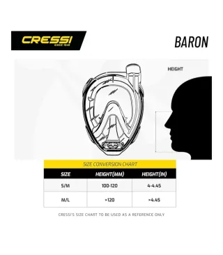 Set Cressi Máscara Integral y Aletas Tonga