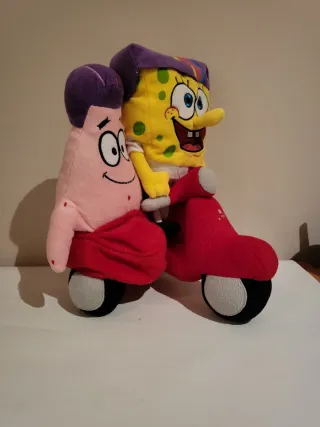 Bob Esponja y Patricio en Moto 35 cm.