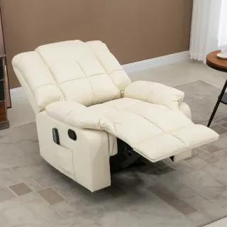 Sillón Reclinable Masaje 8 Puntos Beige