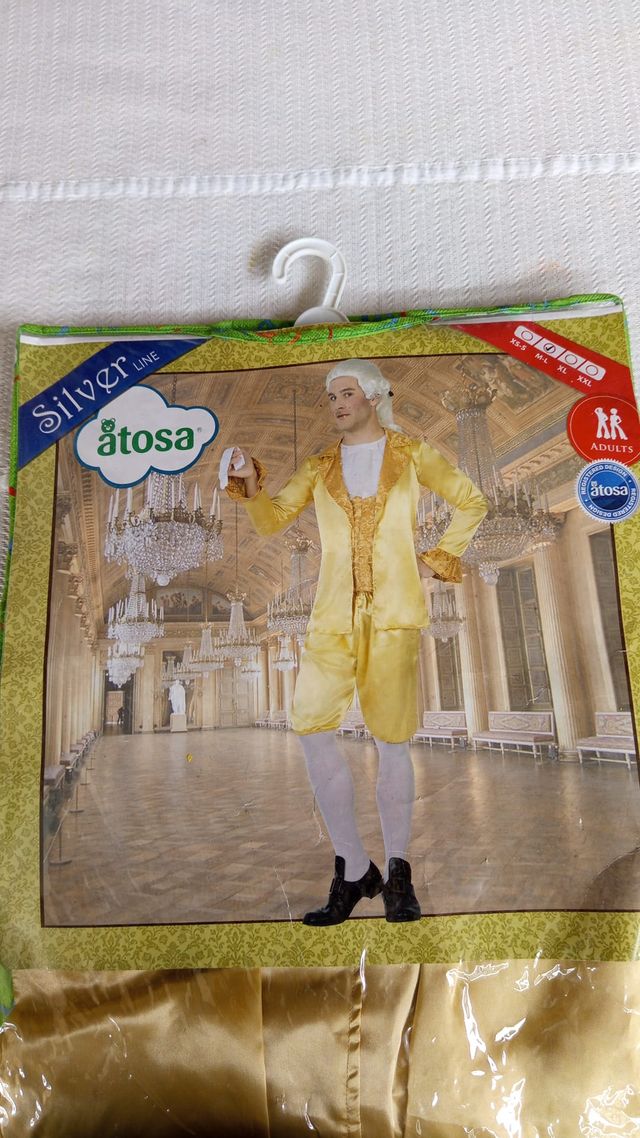 Disfraz Cortesano Barroco Hombre Talla M/L Nuevo