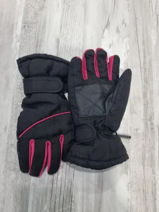 Guantes de Nieve/Esquí Niños Negro/Rosa
