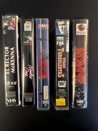 Lote 5 VHS: El Rey de Nueva York, etc.
