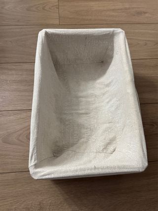 Cestas mimbre y tela beige/marrón