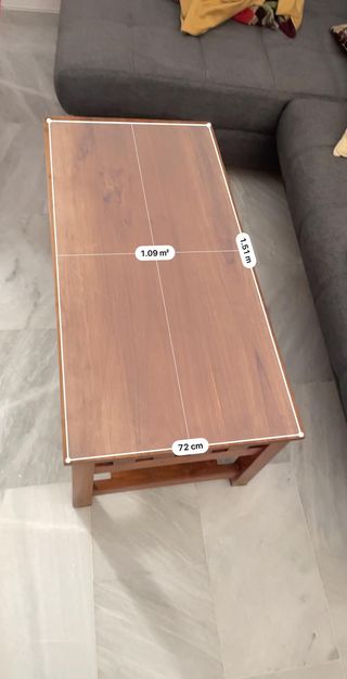 Mesa de centro de madera maciza