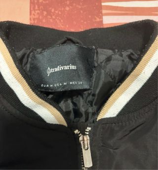 Chaqueta Bomber Stradivarius Mujer Negra