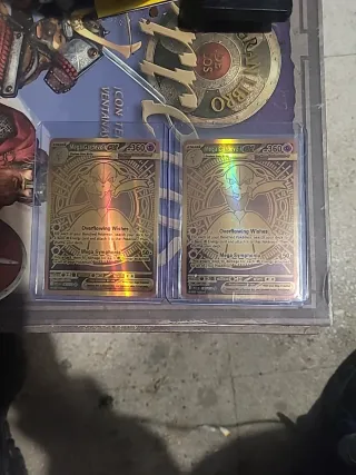 2 Cartas Pokémon Mega Gardevoir EX Doradas