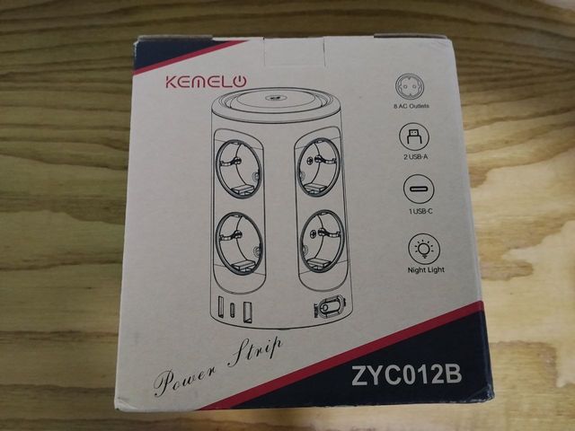 Torre Enchufes Vertical con Luce Notturna