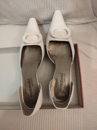 Sandalias Modabella Talla 37 Blancas