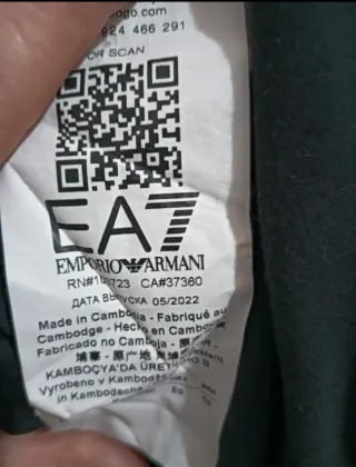 Camiseta EA7 Emporio Armani Negra