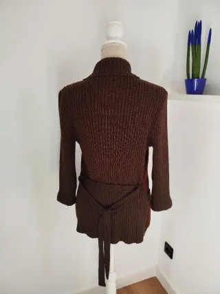 Chaqueta punto y ante vintage T.44