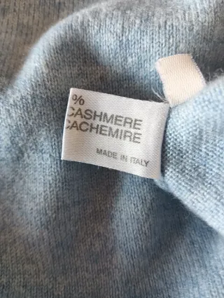 Maglione Celeste 100% Cashmere più regalo maglione