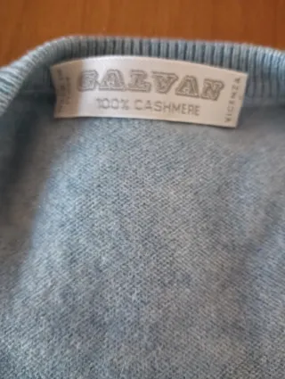 Maglione Celeste 100% Cashmere più regalo maglione