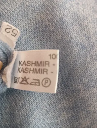 Maglione Celeste 100% Cashmere più regalo maglione