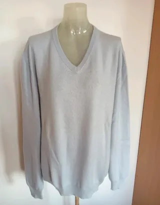Maglione Celeste 100% Cashmere più regalo maglione