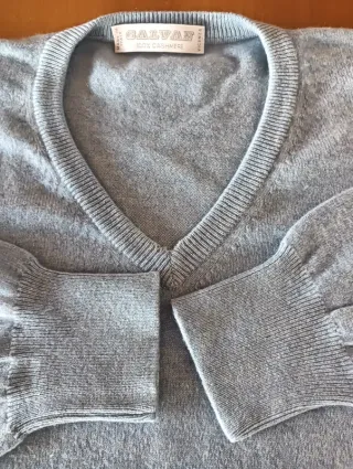 Maglione Celeste 100% Cashmere più regalo maglione