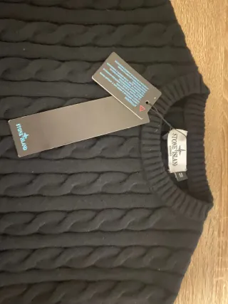 Jersey Stone Island Negro Trenzado