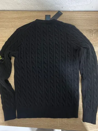 Jersey Stone Island Negro Trenzado