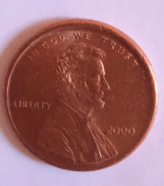 MONEDA 1 CENTAVO LINCOLN.2000.ERROR DESCENTRADA.
