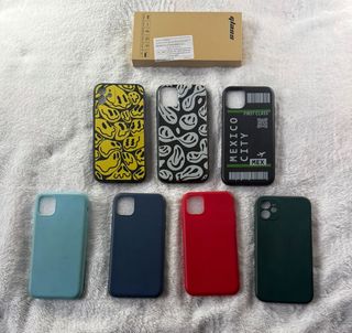 Lote 7 Fundas iPhone 11 + 3 Cristales Templados
