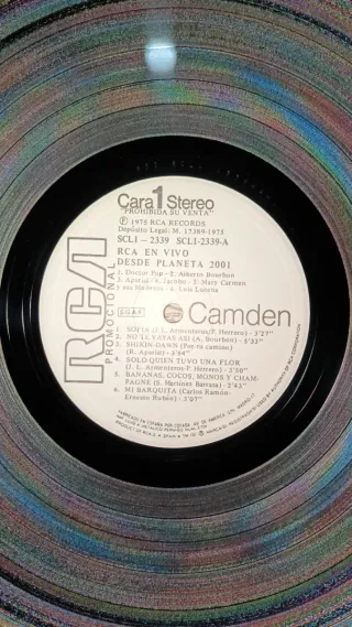 Vinilo RCA en vivo desde planeta 2001